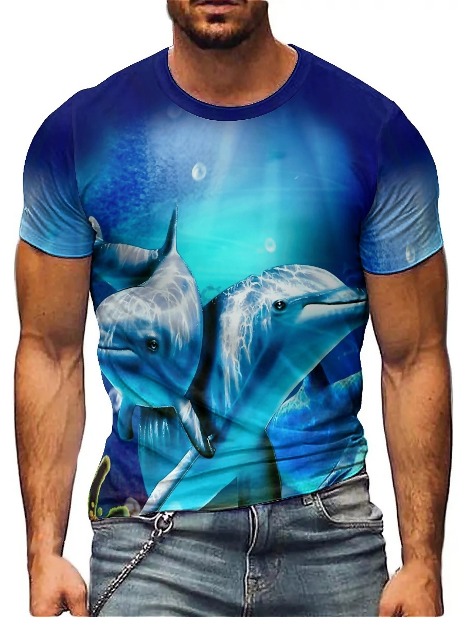 Men'S Ocean Animal Dolphin Pri - Tee Graphic Print reseña y precio