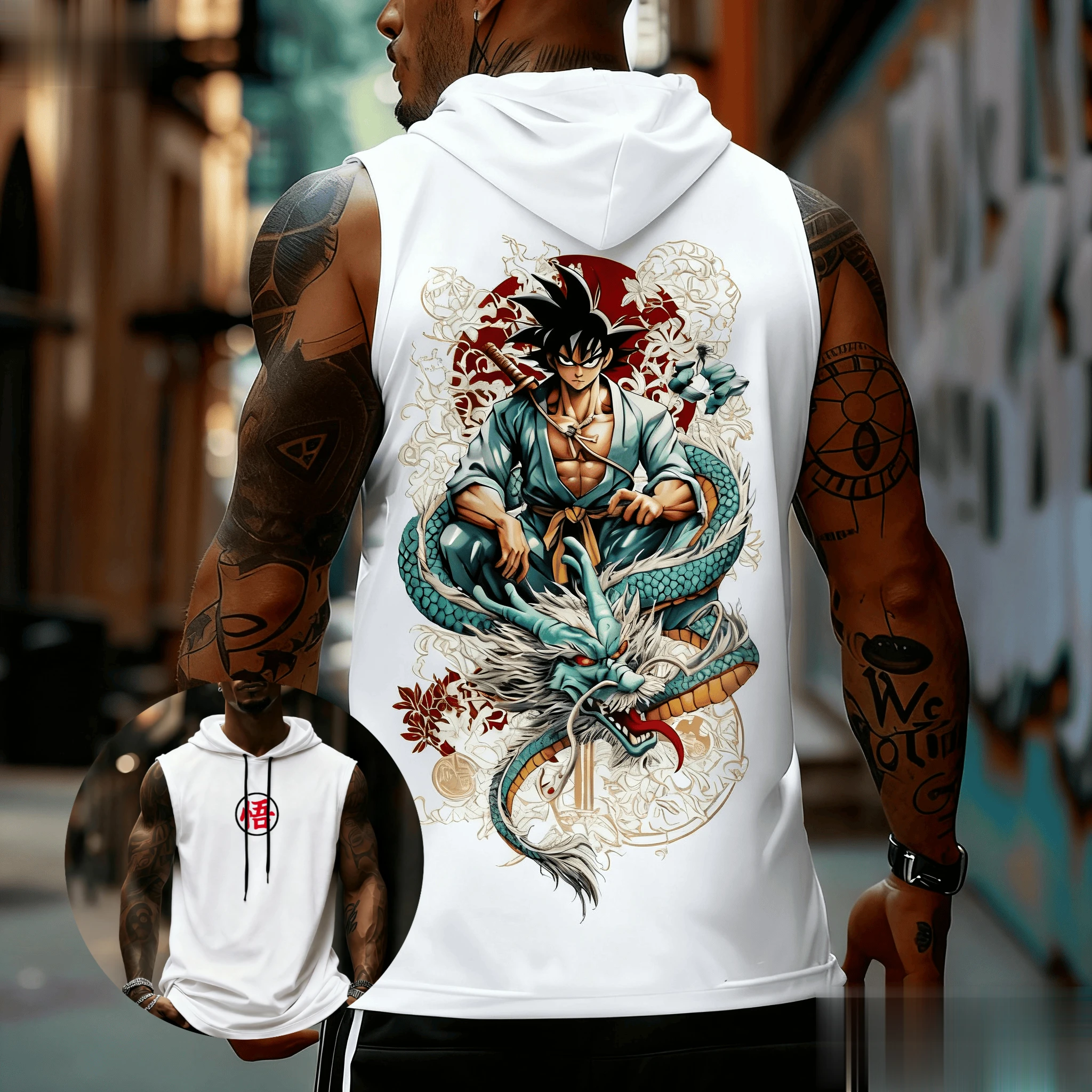 Dragon Ball Goku Anime Men Tan - Tank Top Muscle reseña y precio