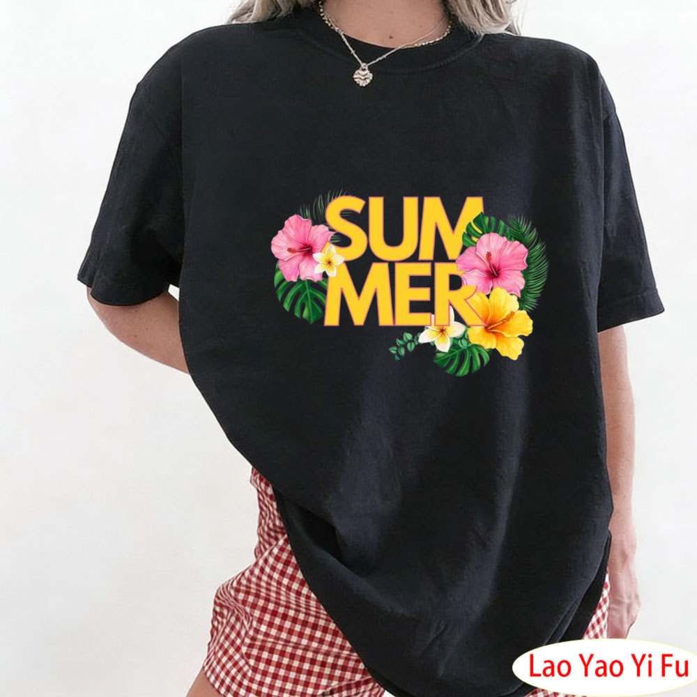 Summer Tropical Floral T-Shirt - Resort Shirt Floral reseña y precio