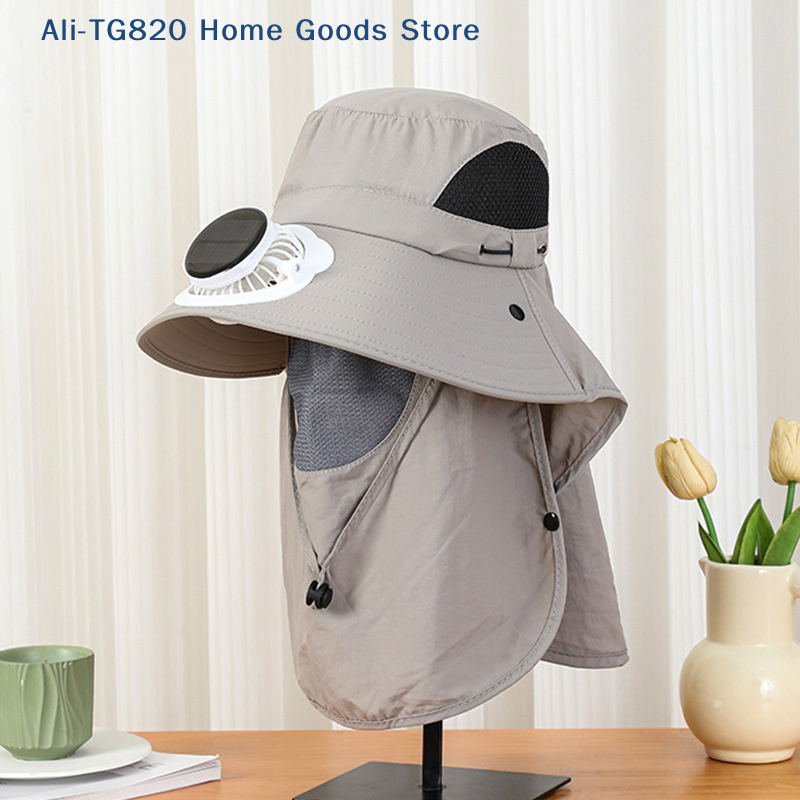 [TG820]Men Fan Hat With Solar  - Bucket Hat Straw reseña y precio