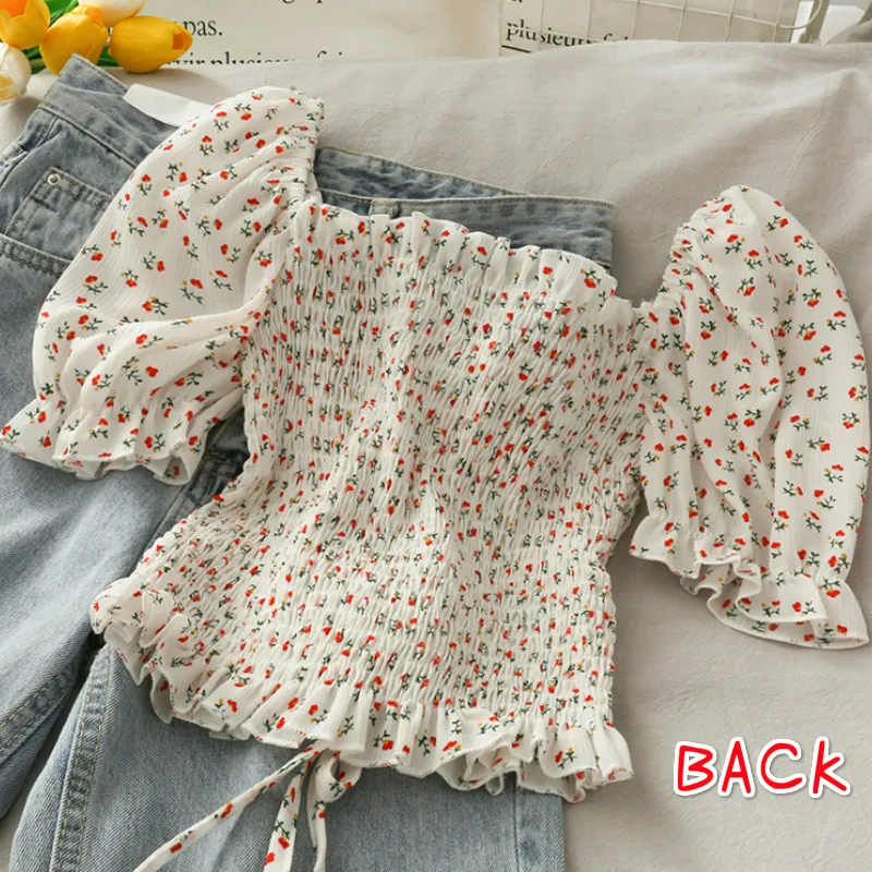 Blouses Shirts Women Floral Dr - Short Linen Drawstring reseña y precio