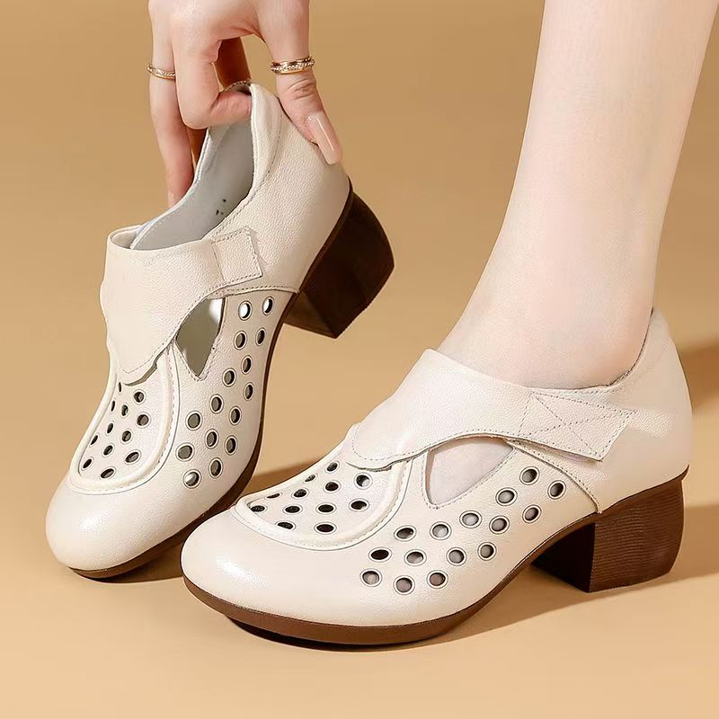 Women's Summer New Leather Hol - Casual Sandal Leather reseña y precio