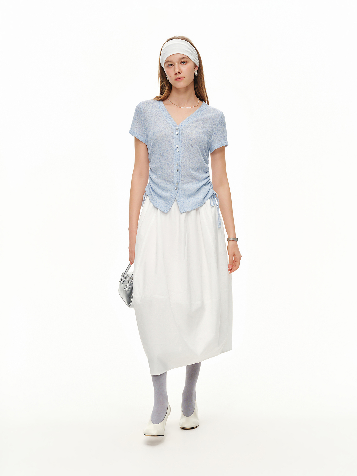DUSHU Lightweight V-neck Linen - Short Linen Drawstring reseña y precio