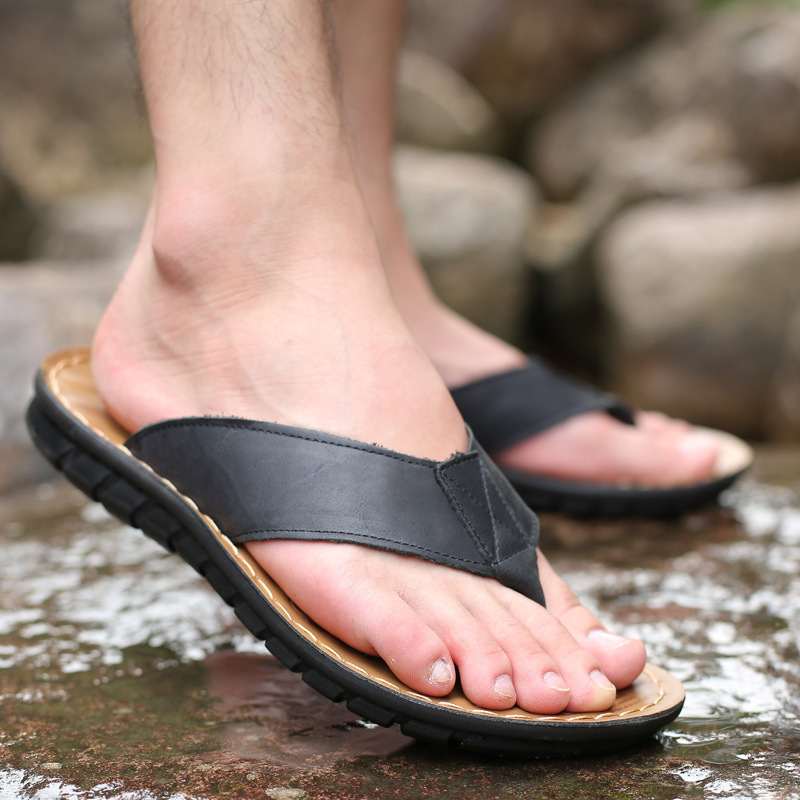 Roma Retro Man Slipper Solid C - Flip Flop Leather Men reseña y precio