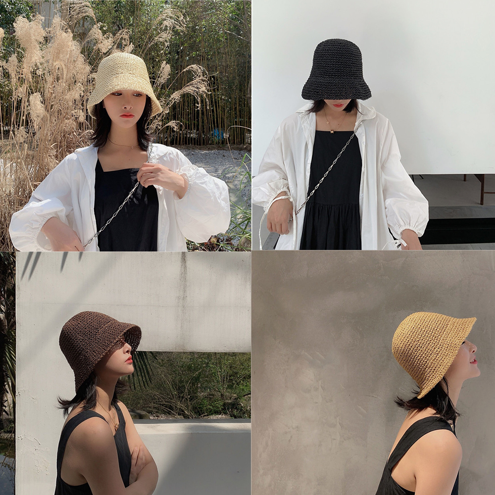 Hot Women's Fashion Summer Cap - Bucket Hat Straw reseña y precio
