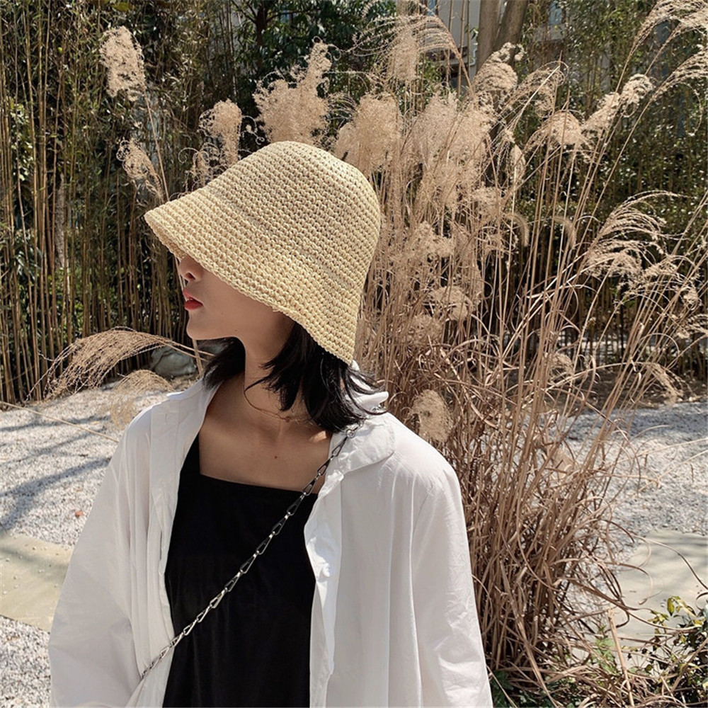 Hot Women's Fashion Summer Cap - Bucket Hat Straw reseña y precio