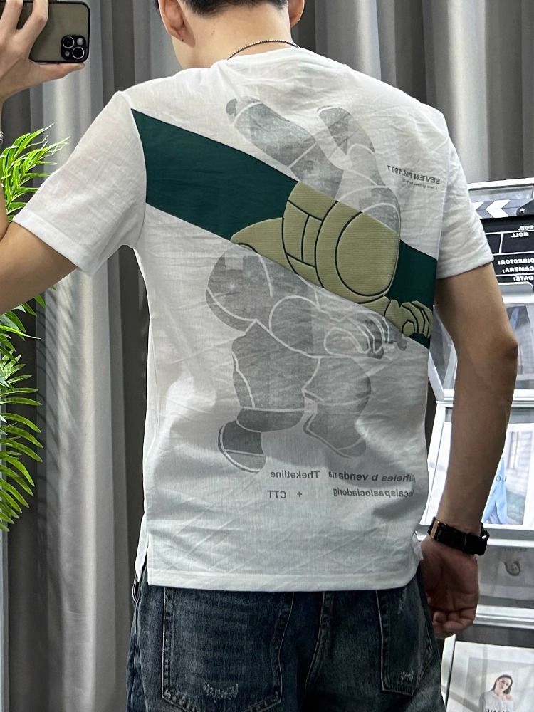 Male Tees Shirts White Linen T - Short Linen Drawstring reseña y precio