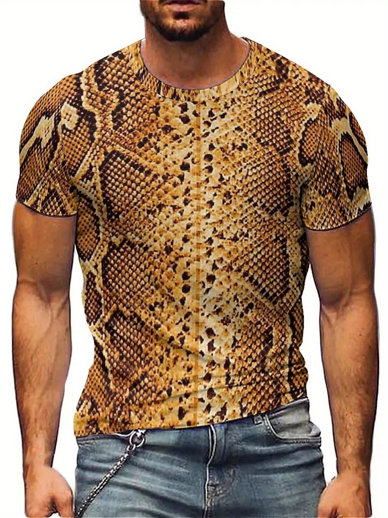 Men'S 3D Print Snake Graphic T - Tee Graphic Print reseña y precio