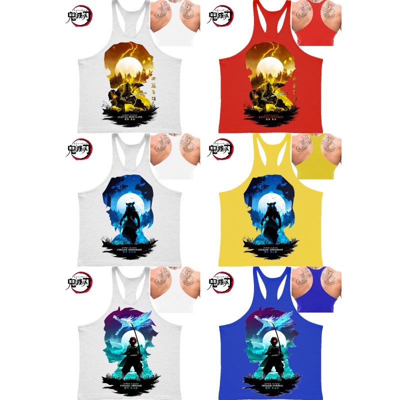 (Demon Slayer) GYM Mens Tank T - Tank Top Muscle reseña y precio