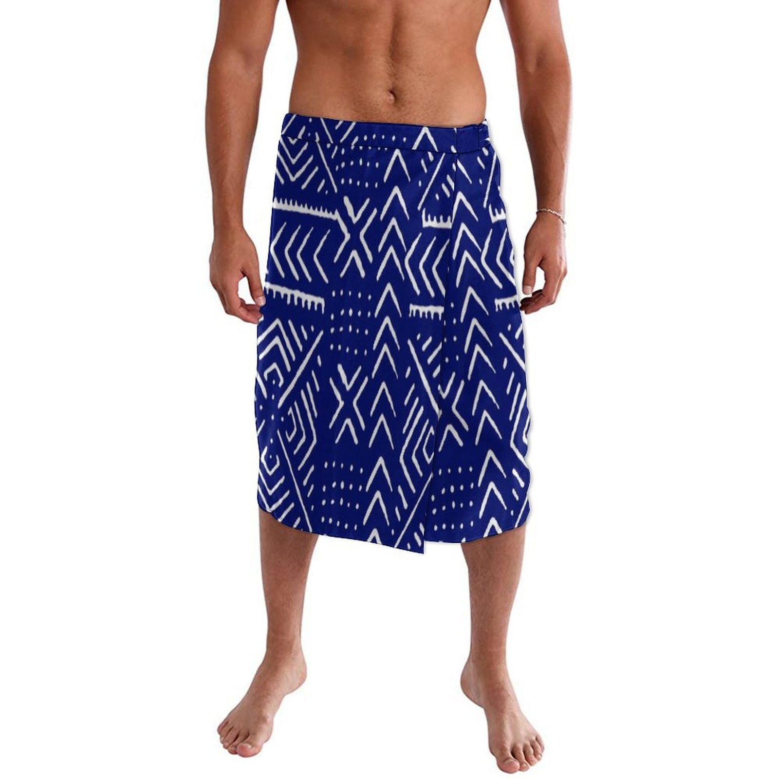 Blue Floral Polynesian Beach W - Sarong Men Wrap reseña y precio