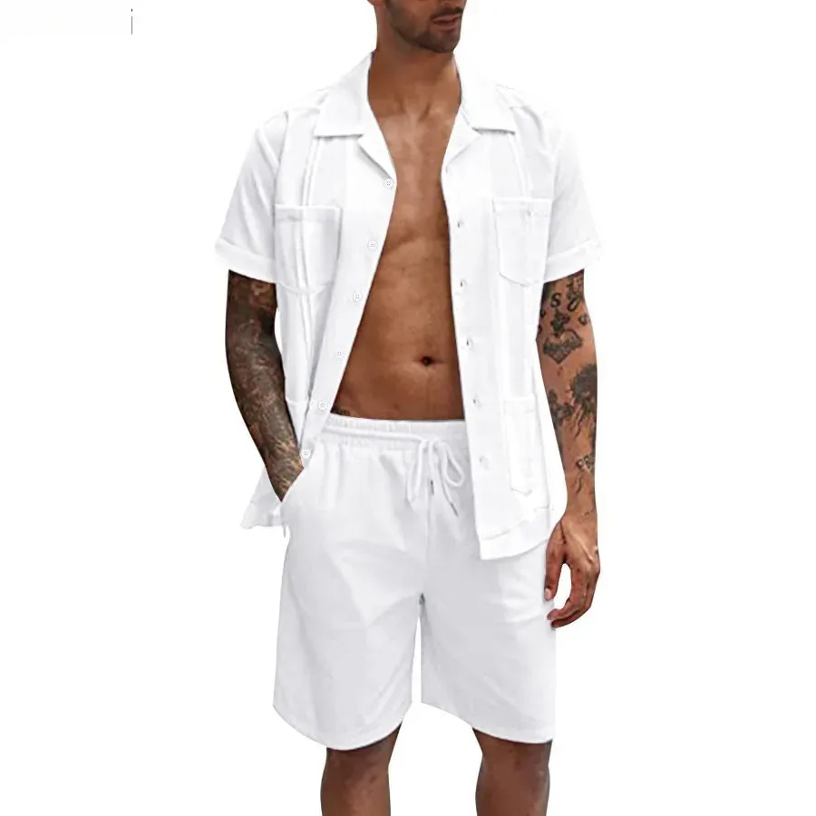 New Men's Summer Casual Sport  - Short Linen Drawstring reseña y precio