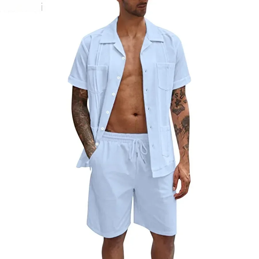 New Men's Summer Casual Sport  - Short Linen Drawstring reseña y precio