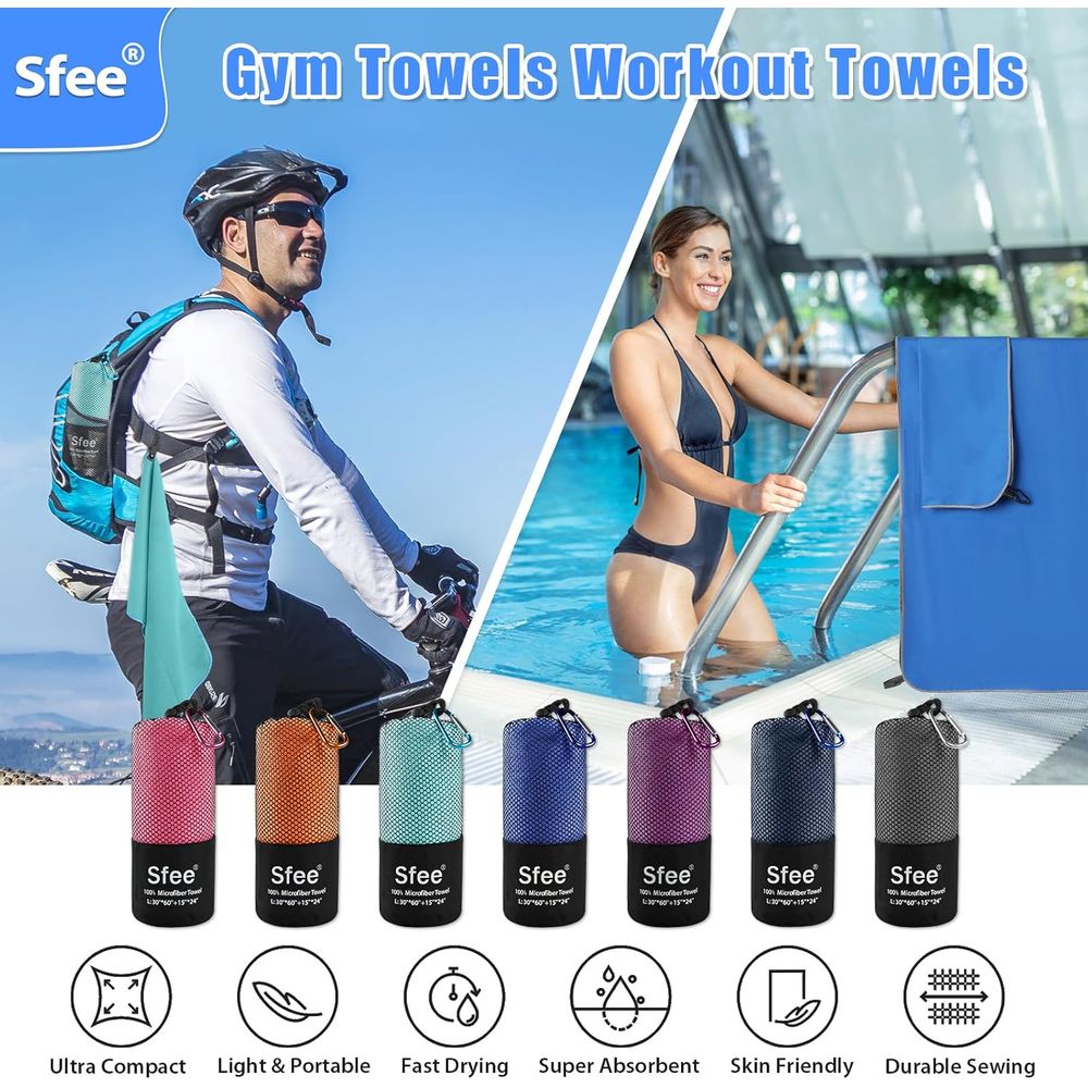 Compact Large Absorbent Travel - Beach Towel Large reseña y precio