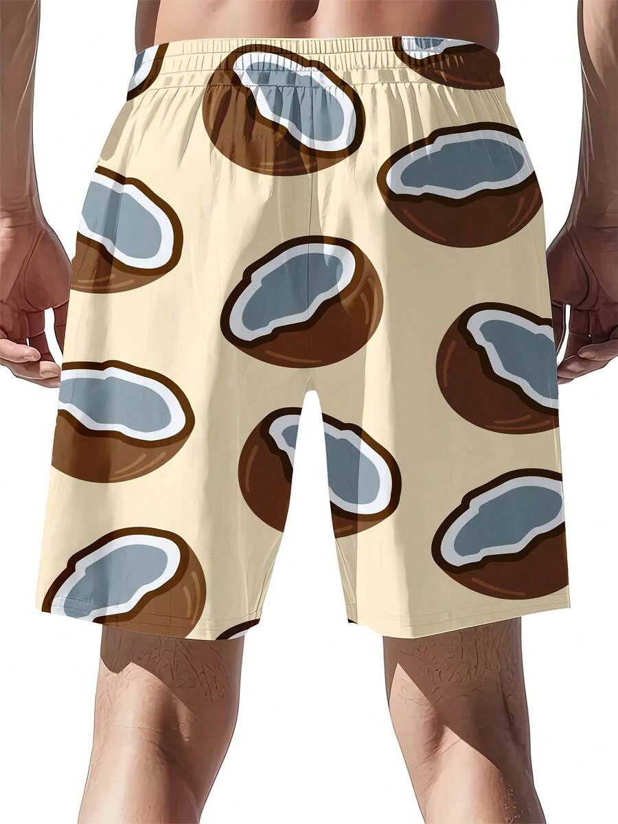 Mens Coconut Print Swim Trunks - Swim Trunk Quick Dry reseña y precio