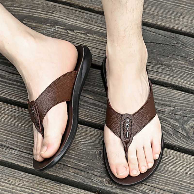 Hot Sale Men's Flip Flops High - Flip Flop Leather Men reseña y precio