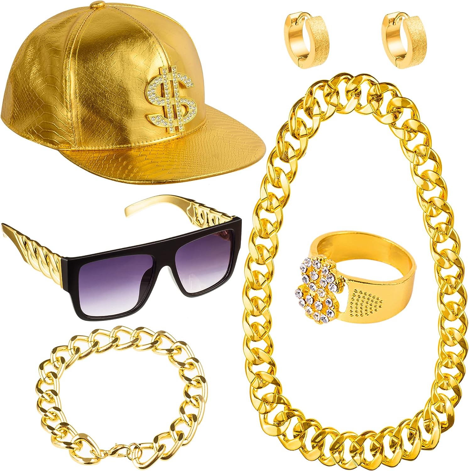 PESENAR 80s 90sHip Hop Costume - Sunglass Retainer Cord reseña y precio